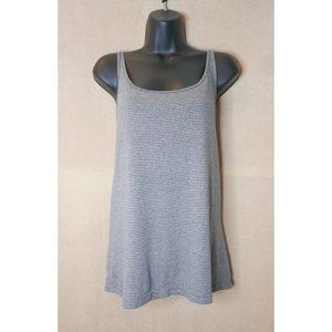 EILEEN FISHER Size XL Organic Cotton Tank Top Striped Gray